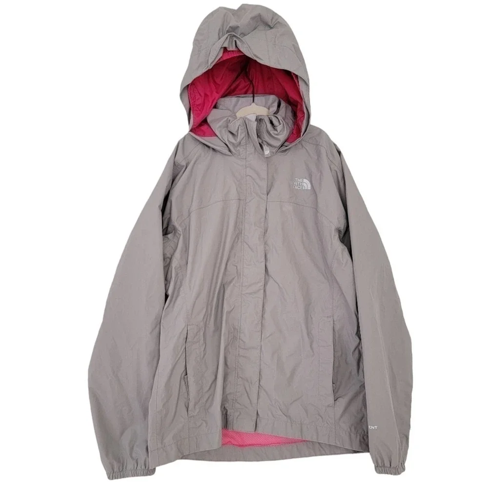 THE NORTH FACE Pink & Gray Dryvent Girls Jacket- Size M ( 10/12)